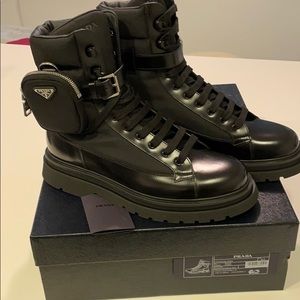 Brand new Prada Black Monolith Boots Size 8.5